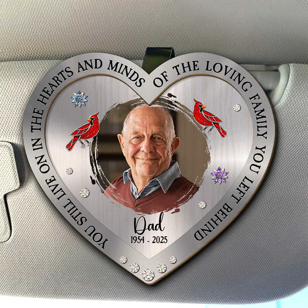 You Still Live On In The Hearts And Minds - Personalized Custom Car Visor Clip - Image 3