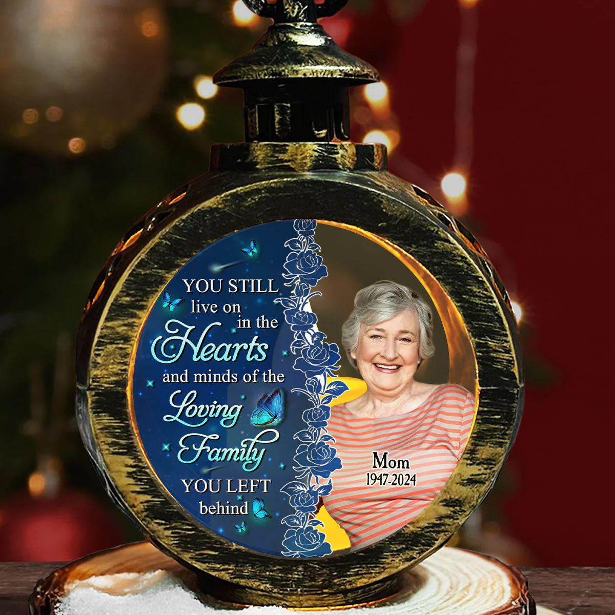 You Still Live On In The Hearts - Personalized Custom Christmas Lantern