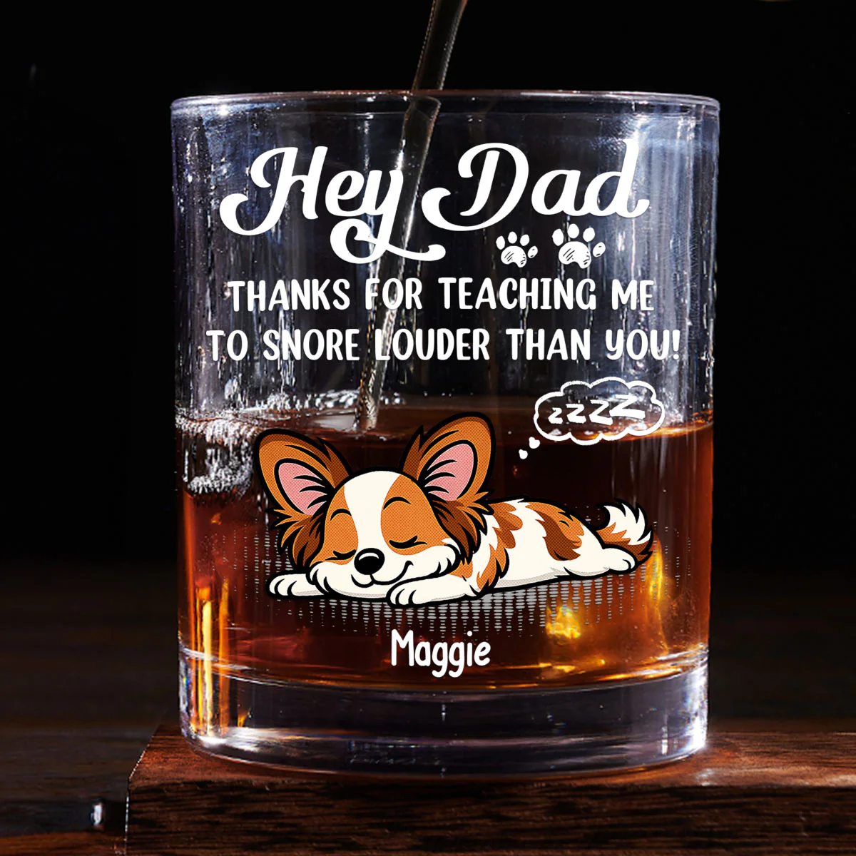 You Taught Me This - Personalized Custom Whiskey Glass