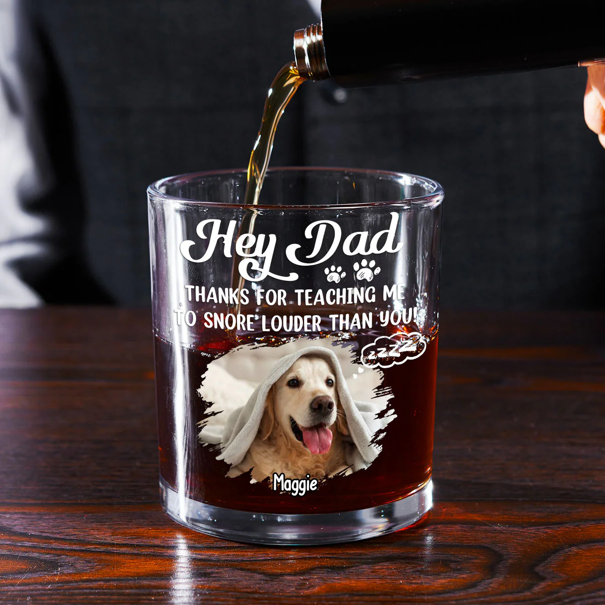 You Taught Me This Photo - Personalized Custom Whiskey Glass - Image 2