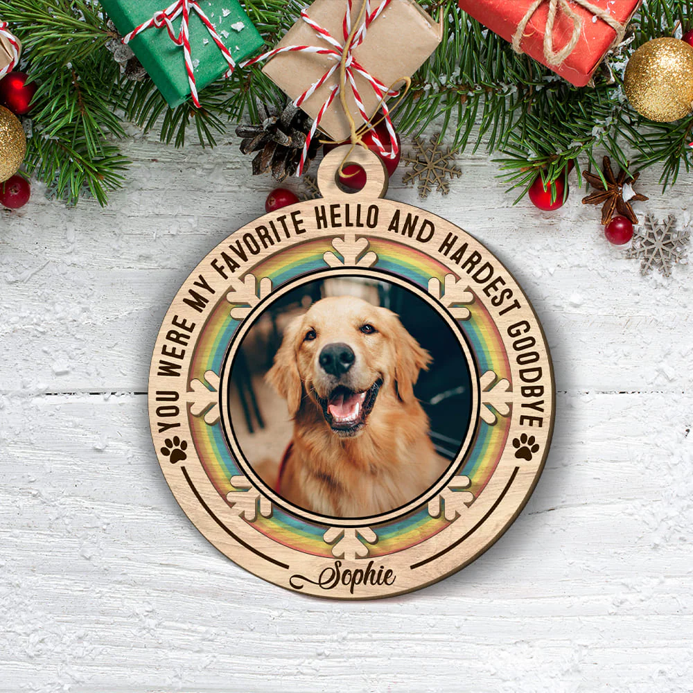 You Were My Favorite Hello - Personalized Custom 2-layered Wood Ornament