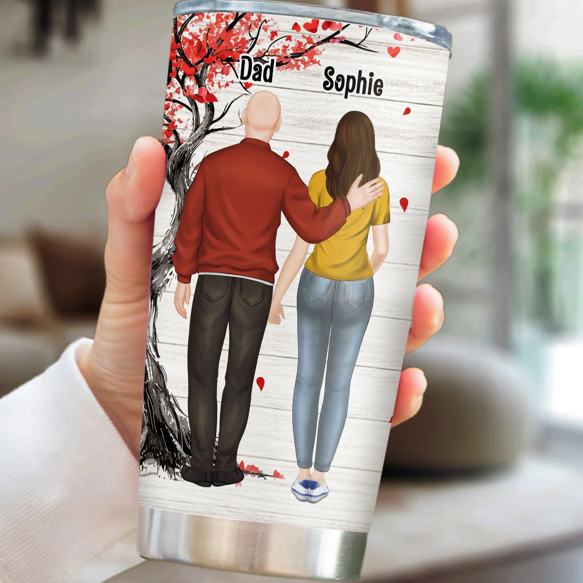 You Will Always Be My Daughter - Personalized Custom Tumbler - Image 3