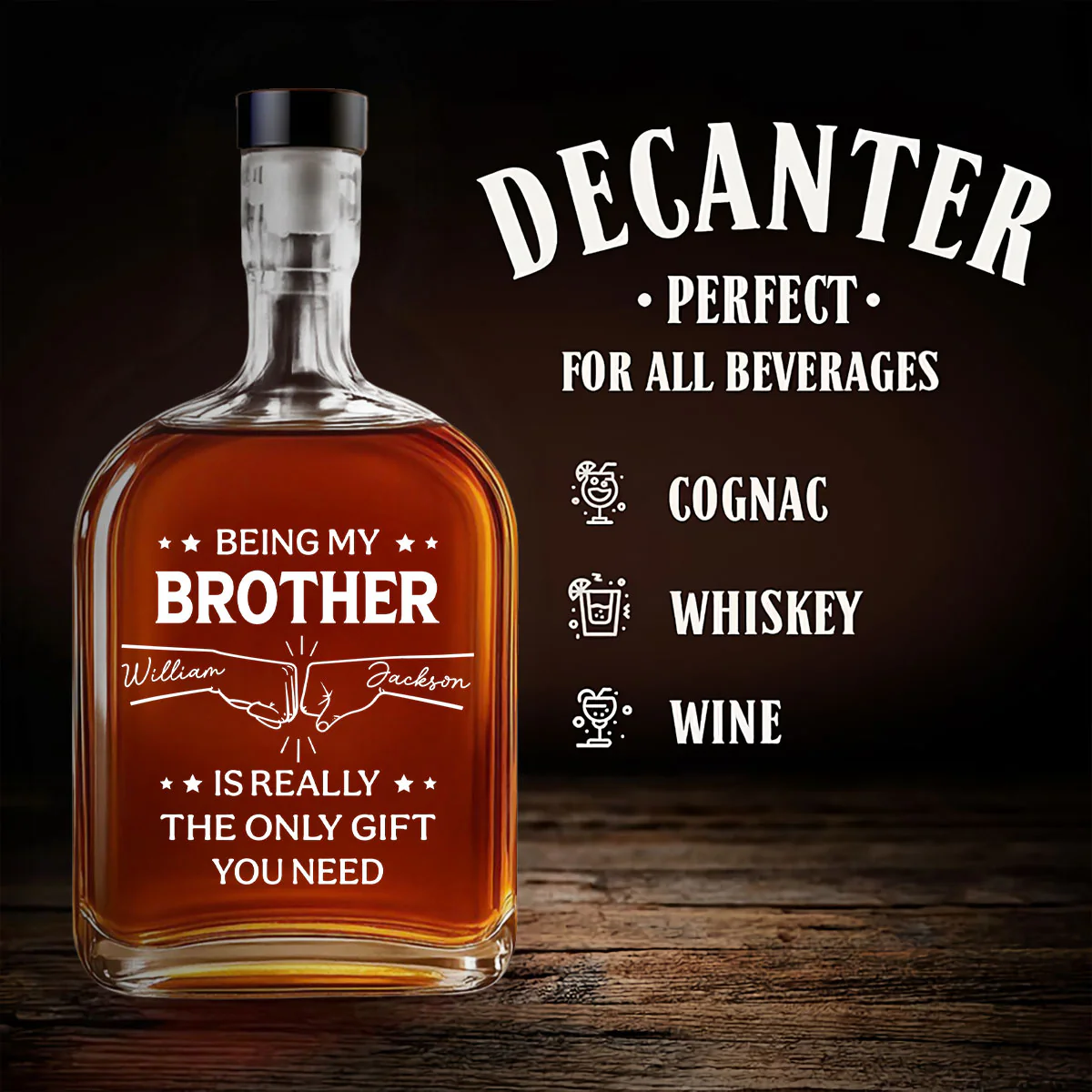 Your Best Gift - Personalized Custom Spirits Decanter - Image 4