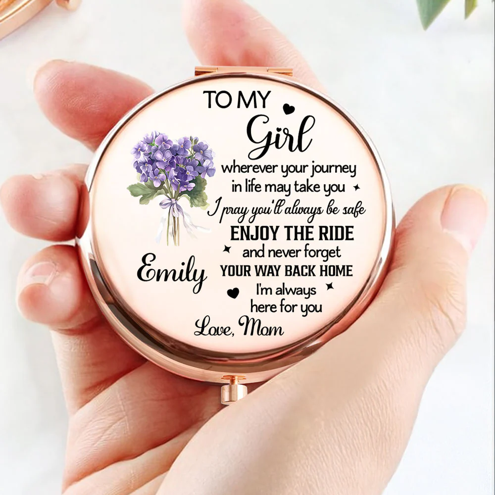 Your Journey Starts Today - Personalized Custom Compact Mirror - Image 2