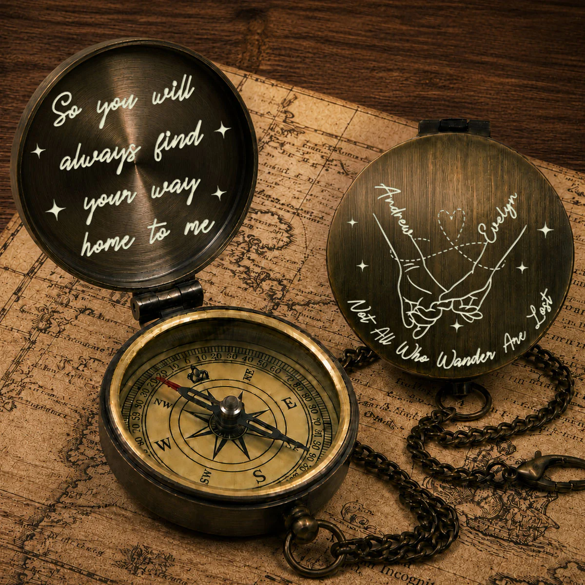 Your Last Everything - Personalized Custom Engraved Pocket Compass - Image 2