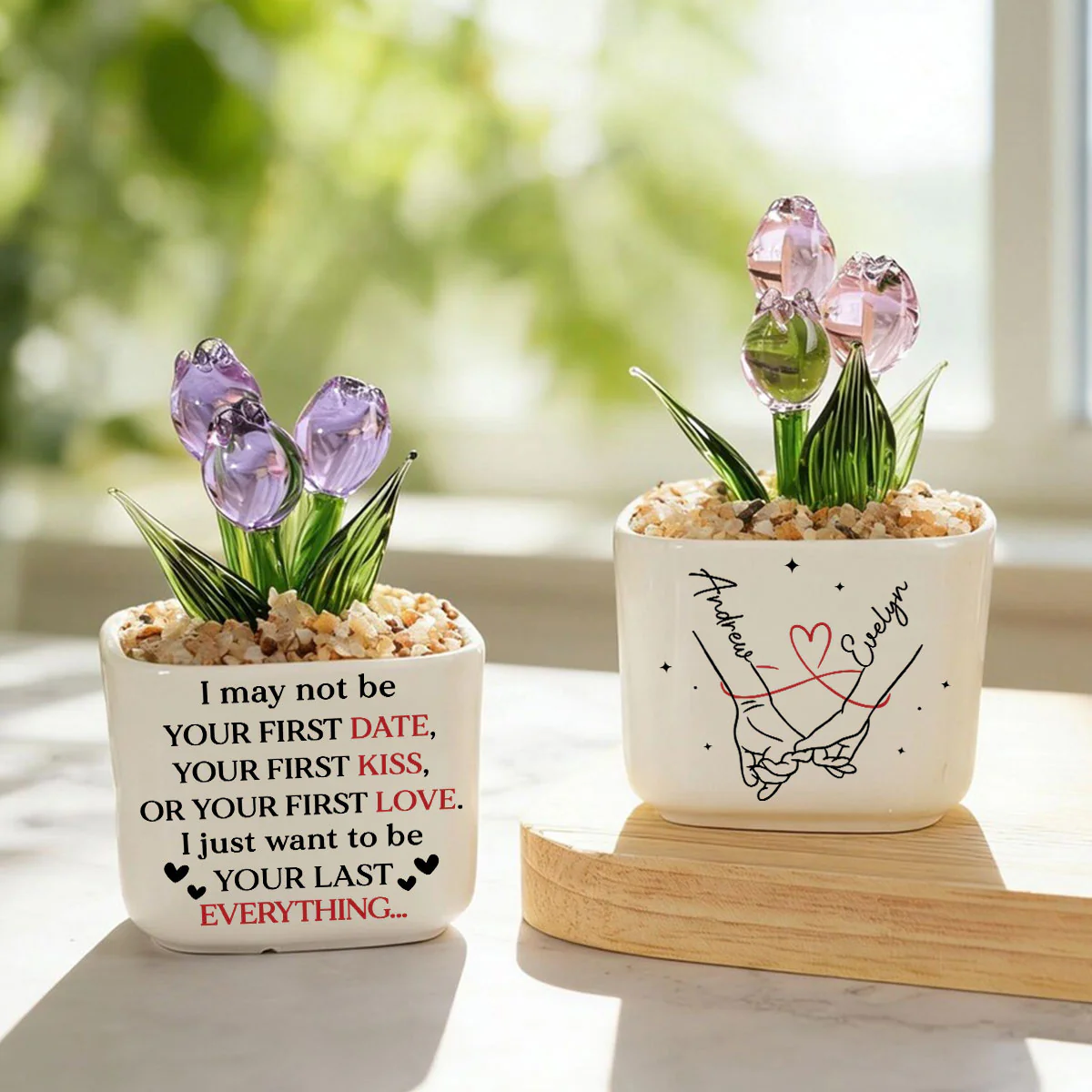 Your Last Everything - Personalized Custom Glass Everlasting Tulips - Image 8