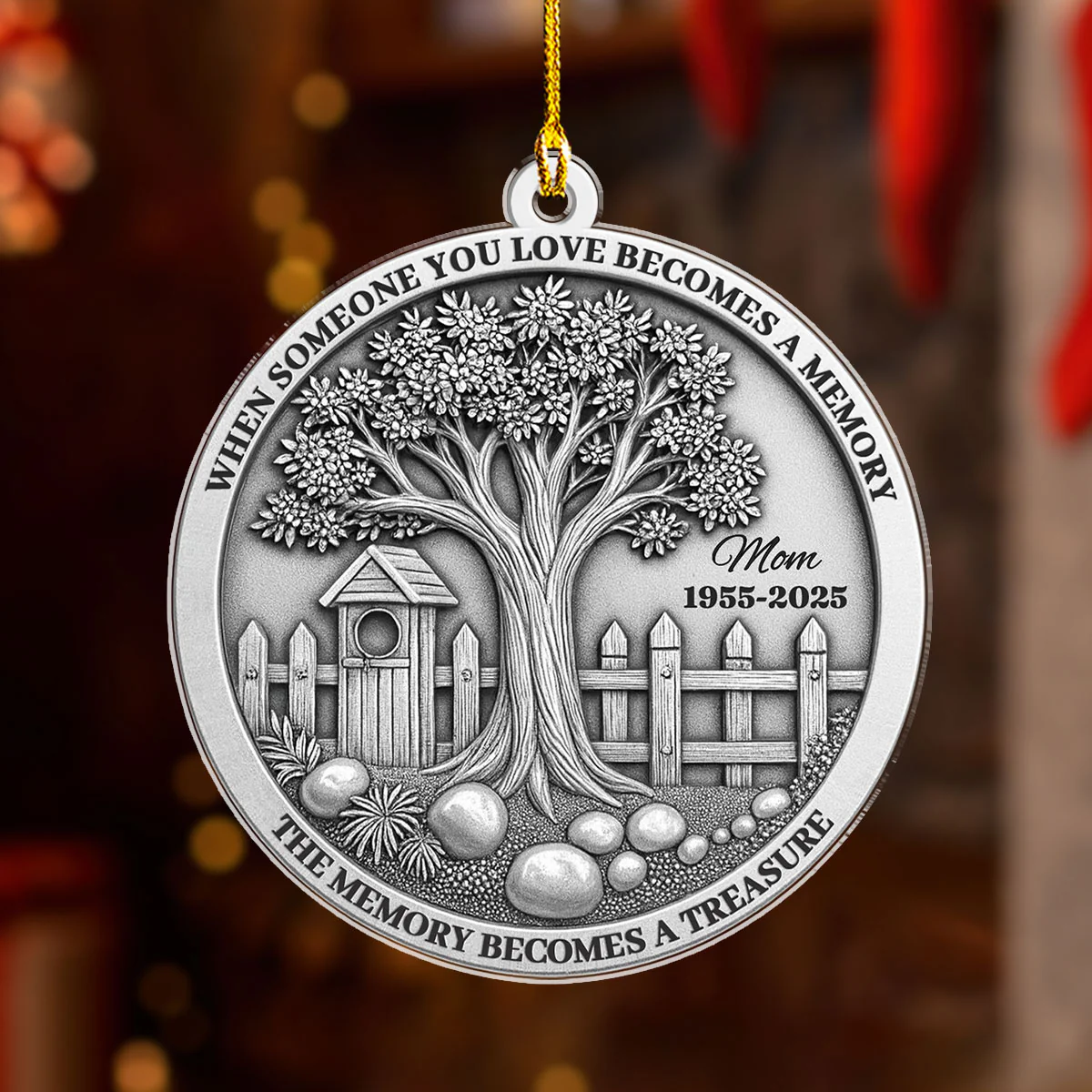 Your Memory Becomes My Treasure - Personalized Custom Acrylic Ornament - Image 3