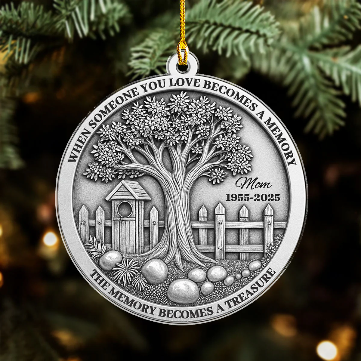 Your Memory Becomes My Treasure - Personalized Custom Acrylic Ornament - Image 5