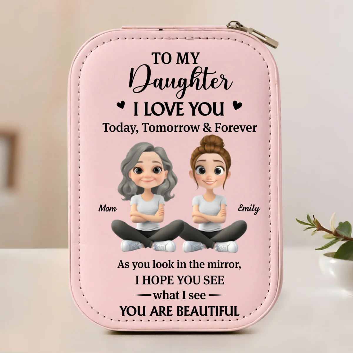 Your Reflection Is Pure Love - Personalized Custom Jewelry Box With LED Mirror - Image 8