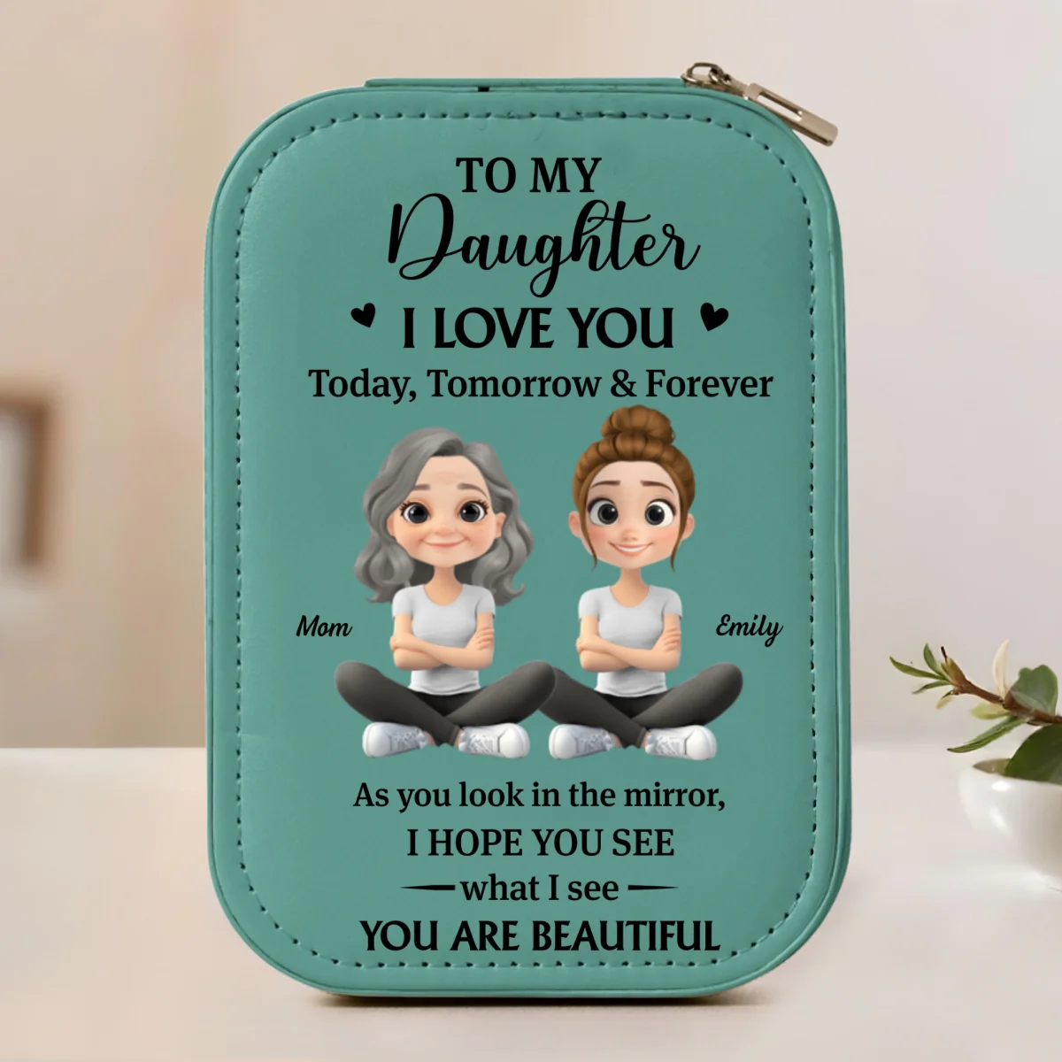 Your Reflection Is Pure Love - Personalized Custom Jewelry Box With LED Mirror - Image 9