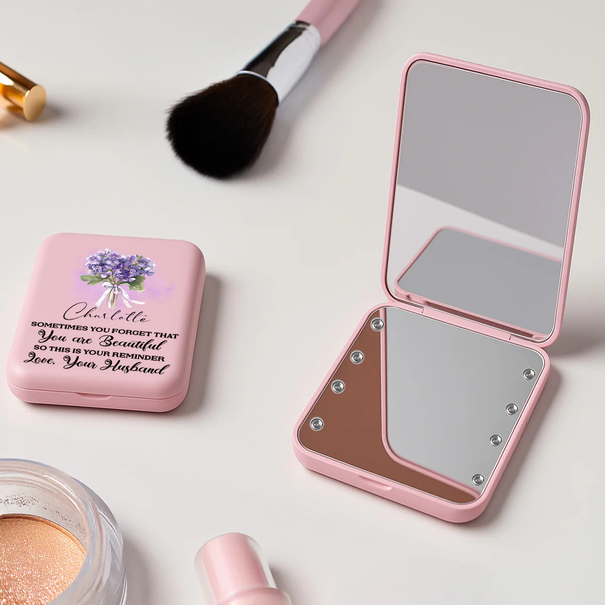 Your Reminder - Personalized Custom LED Pocket Mirror - Image 3