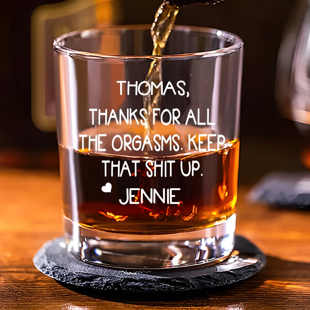 Your Smile Makes Me Smile - Personalized Custom Whiskey Glass - Image 6