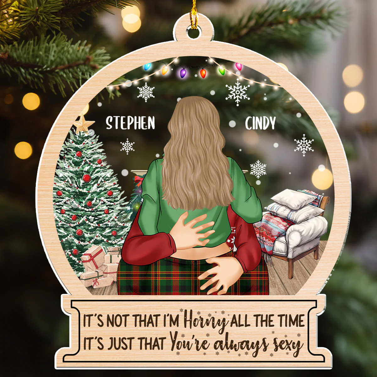 You're Always Sexy Christmas - Personalized Custom Acrylic Ornament - Image 4