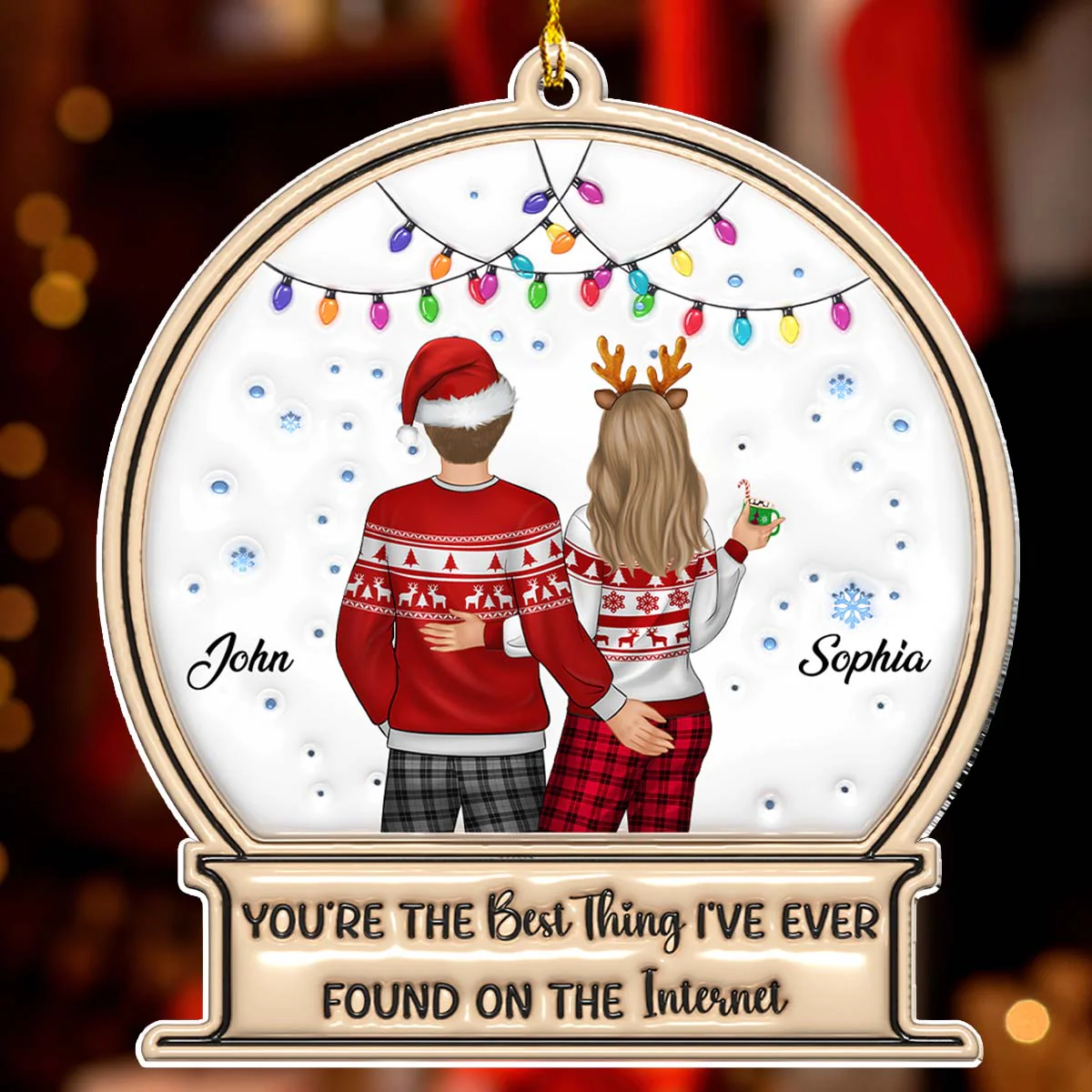 You're The Best Thing On The Internet - Personalized Custom 3D Inflated Effect Acrylic Ornament - Image 2